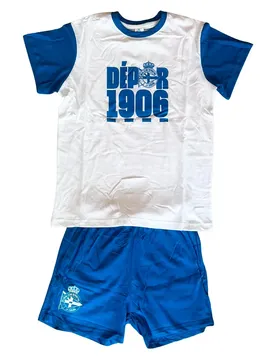 Pyjama à Manches Courtes 1906 Badge White/Blue L