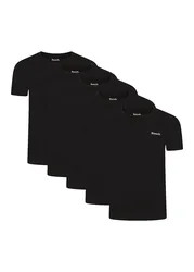 Mens 5 Pack 'Herman' Cotton T-Shirt - Black - Size 2xl
