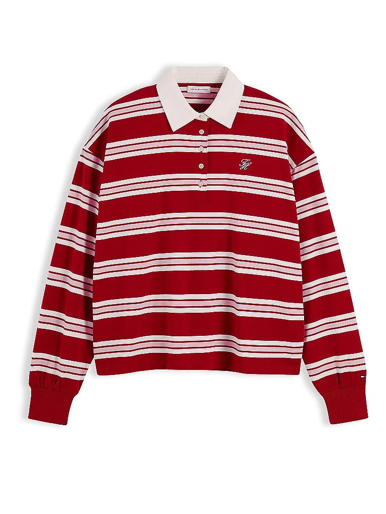 Camiseta de rugby rojo oscuro XL - Tommy hilfiger - FashionsVida