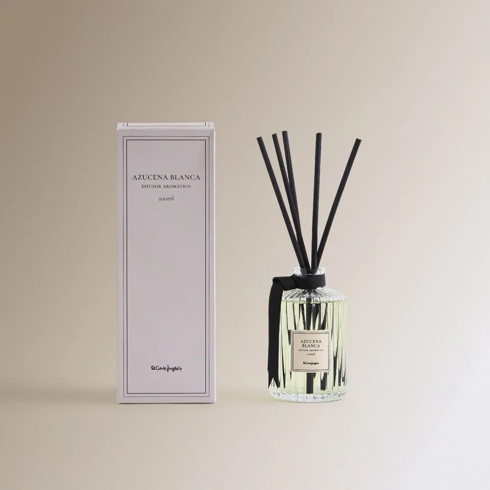 Difusor de varillas Azucena Blanca Cristal Rayas - El Corte Inglés - FashionsVida