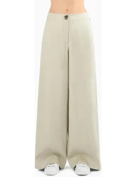 Pantalón de mujer ancho de lino - Armani Exchange - FashionsVida
