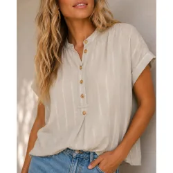 Blusa de mujer con rayas de lúrex