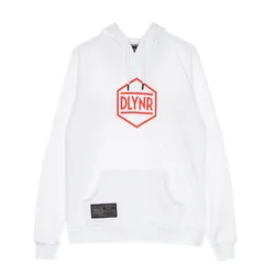 Felpa Cappuccio Uomo Logo Dlynr Hoodie White