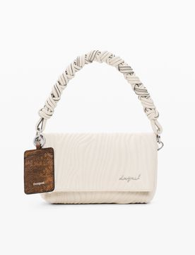 Bolso mediano grabados, Mujer, Poliuretano, Blanco, U