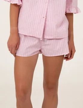 Pantalón corto ajustable de color con rayas verticales - Bohodot - FashionsVida
