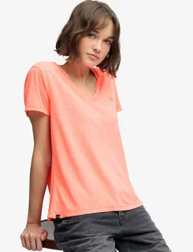 Superdry Damen Studios Slub T-shirt mit Stickerei Cream - Größe: 34 - 29.99 - FashionsVida