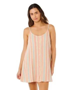 Robe Courte Sans Manches Premium Surf Stripe Cover-up Multico L