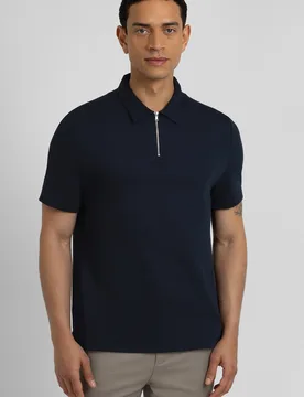 Ivy Mens Square Jacquard Polo Shirt - Steel & Jelly - FashionsVida