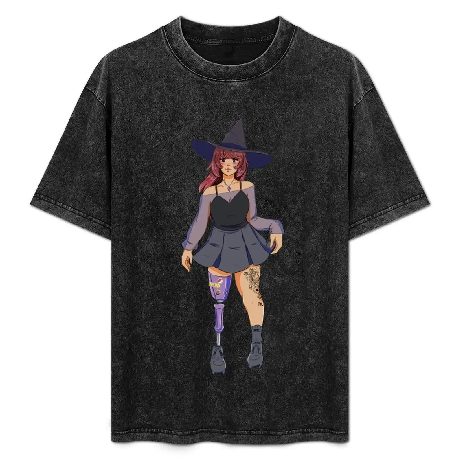 Witch w/ Prosthetic Leg T-Shirt Sweat Resistant Workout Tee Shirt - Aliexpress - FashionsVida