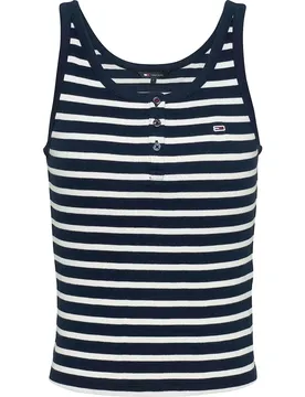 T-shirt Sans Manches Button Dark Night Navy / Stripe XS