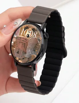Correa de reloj de silicona magnética compatible con Samsung Galaxy Watch 3/4/5/6, GT 6/5/4/3, de 18mm, 20mm y 22mm - Shein - FashionsVida