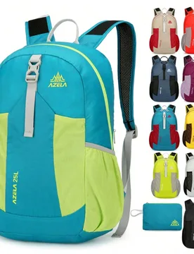 Pieza Mochila plegable y ligera para la piel, bolsa de viaje portátil, mochila para ciclismo y deportes al aire libre con gran capacidad para hombres - Shein - FashionsVida