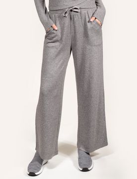 Pantalon large Gris chiné gris chiné L