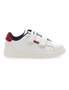 Sneakers Bianche e Blu con Velcro 0218 35