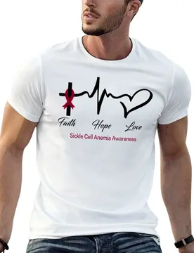 Faith Hope Love Sickle Cell Anemia Awareness T-Shirt Plus Size Basic Cotton T-Shirt - Aliexpress - FashionsVida