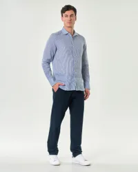 Pantalaccio blu in cotone con coulisse in vita