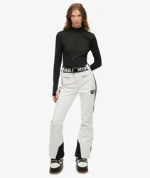 Superdry Damen Luxe Ski-hose White - Größe: 40
