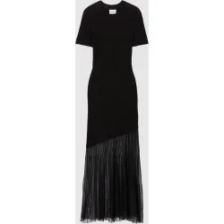 Vestido largo de canalé acampanado