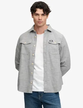 Superdry Herren Fischgrät-workwear-hemd Grey - Größe: Xxl - 74.99 - FashionsVida