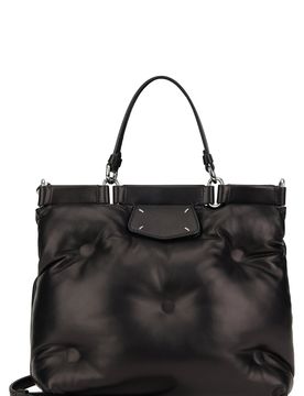 Glam Slam Leather Tote Handbag with Adjustable Strap, 26 x 24 x 11 cm