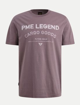 T-shirt mit Logoprint Violett L