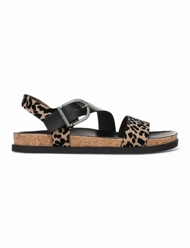 Womens Lance Leopard Footbed Sandals - - Size: 6 - Blowfish Malibu - FashionsVida