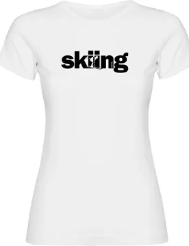 T-shirt à Manches Courtes Word Skiing White XL - Kruskis - FashionsVida