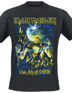 T-Shirt - Live After Death - S bis 4XL - für Männer - Größe 3XL - schwarz - Lizenziertes Merchandise! - Männer - male - Iron Maiden - FashionsVida