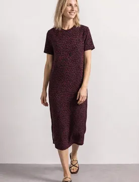 Midikleid mit grafischem Muster female Rot
