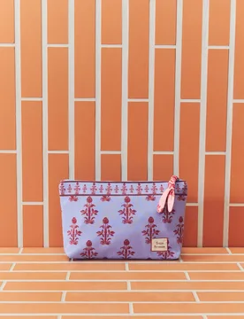 Neceser con estampado de cenefa - Stella Rittwagen - FashionsVida