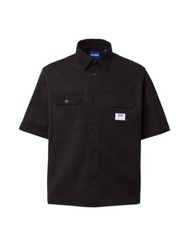 HUGO Camisa 'Ekyno' negro / blanco