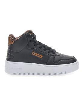 Sneakers con Flatform Rebound Plat Mid Animalier Nere 37