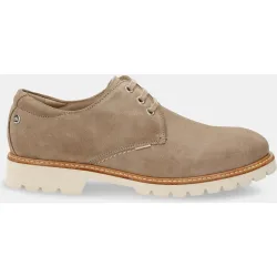 Zapatos de cordones de hombre en velour con forro de piel