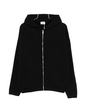 Men's Full-Zip Hoodie with Embroidered Logo Patch
