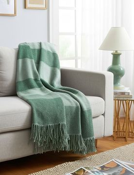 Sinsay - Coperta con frange - verde