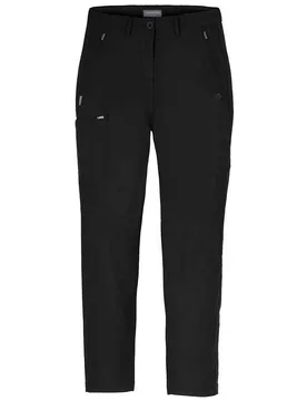 Womens/ladies Expert Kiwi Pro Stretch Hiking Trousers (Black) - Size 20 Regular - Craghoppers - FashionsVida