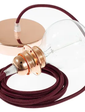 Cables Lampe Suspendue Pendel Pour Abat-jour Rm19 Diy 50 Cm Burgundy / Copper One Size - Creative - FashionsVida