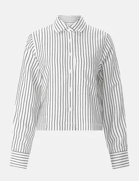 Closed Gestreifte Hemdbluse Weiß M - Closed - FashionsVida