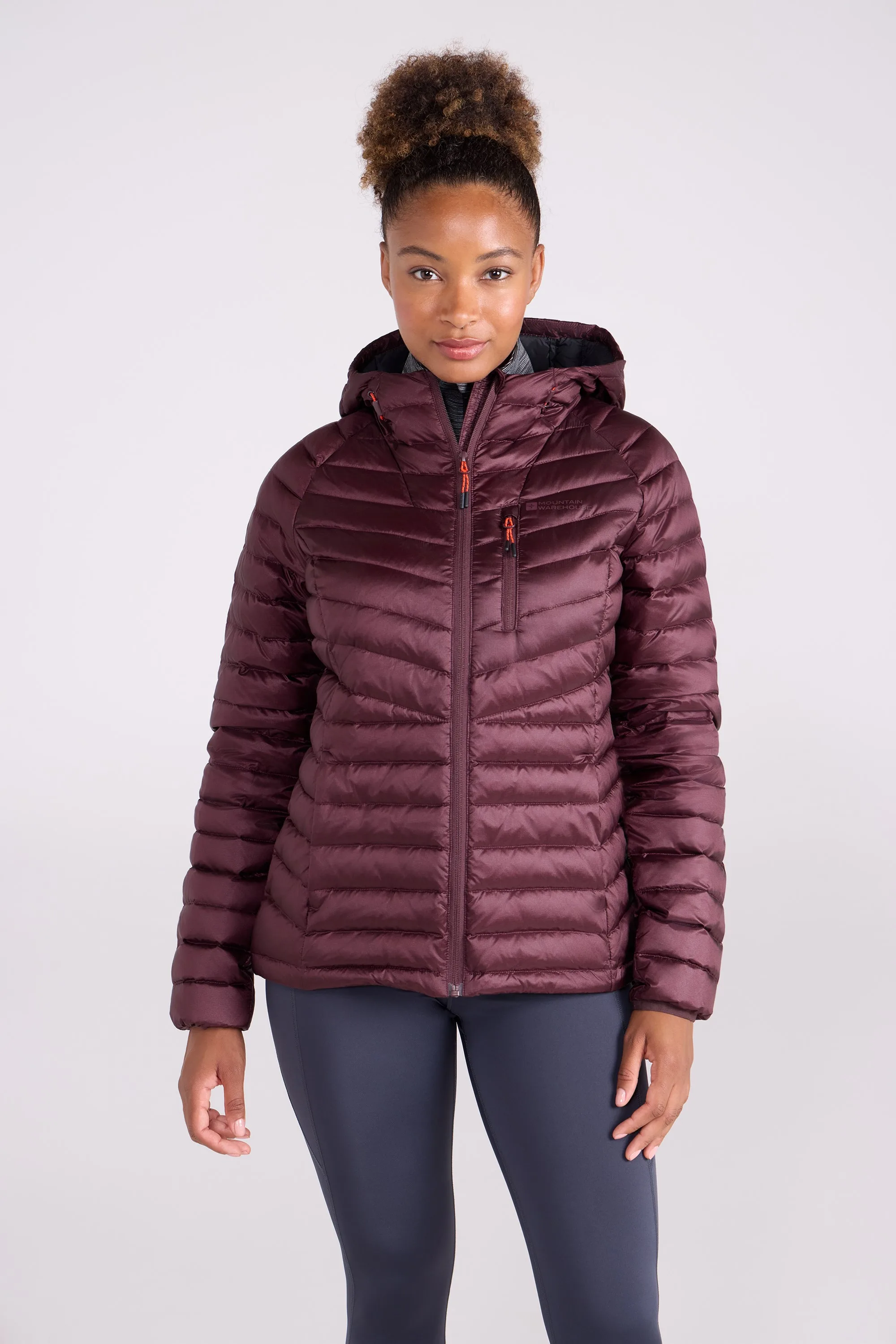 Skyline Extreme Womens Hydrophobic Down Jacket - Burgundy - Burgundy - Size: 8 - Mountain Warehouse - FashionsVida