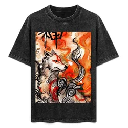 Okami Amaterasu T-Shirt Plus Size Summer Short Sleeve T-Shirt
