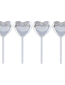 Glas-Bewässerungshilfe „Herz“, 4 Stück transparent