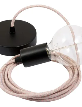 Cables Suspension Luminaire Rd61 Lozenge 2 M Ancient Pink / Black One Size - Creative - FashionsVida