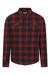 Trace Mens Flannel Long Sleeve Shirt - Red - Red - Size: XL
