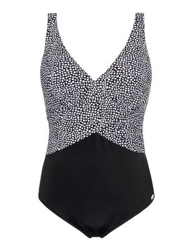 Fashy Badeanzug 40C schwarz weiss