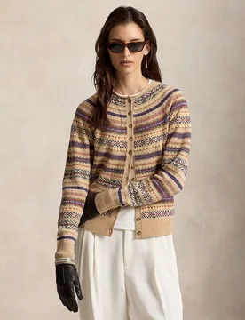 Cárdigan de mujer de cuello redondo estampado - Polo Ralph Lauren - FashionsVida
