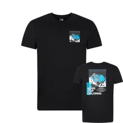 Mens Energy Graphic T-Shirt Black Cotton - Size Large