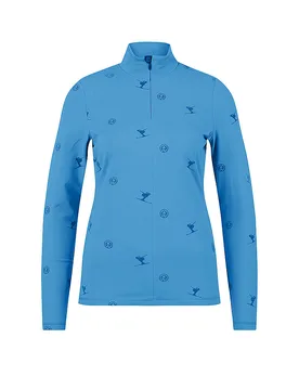 Sous-pull zippé avec imprimé floqué intégral bleu 36 - Sportalm - FashionsVida