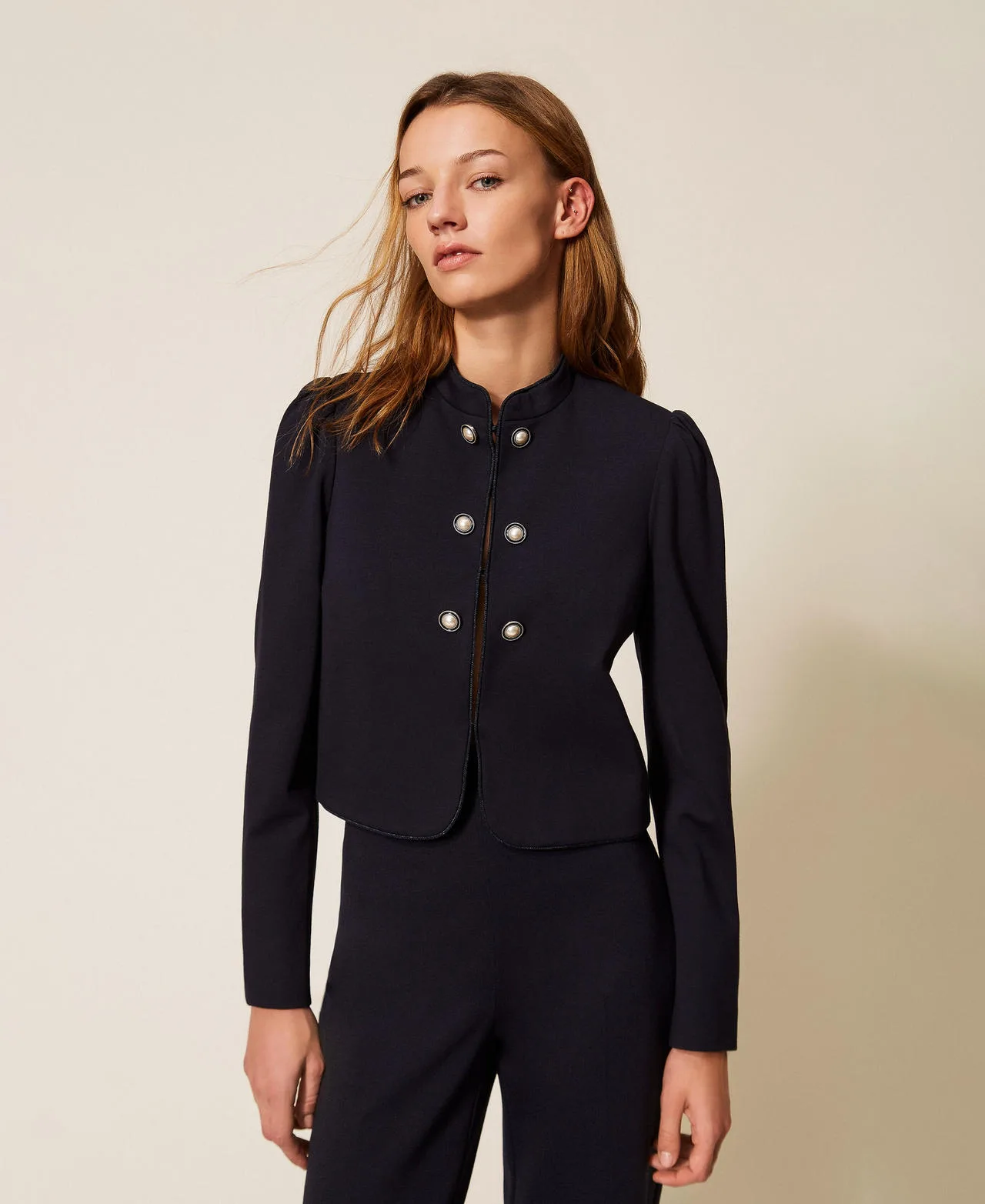 Blouson avec boutons décoratifs - TWINSET - FashionsVida