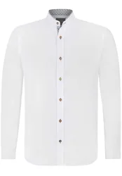 Trachtenhemd Benito (weiss-rauch, Gr. 3XL) von Classics für Herren, Oberteile, 100% Baumwolle