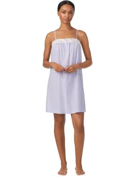 Camisón de mujer de tirantes de algodón y viscosa - Lauren Ralph Lauren - FashionsVida